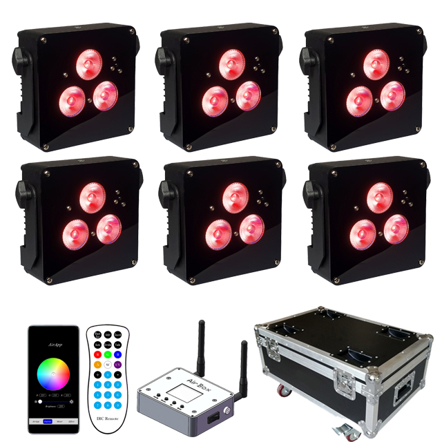 SmartPad 3 Wireless DMX Battery Powered LED Uplights for wedding dj party